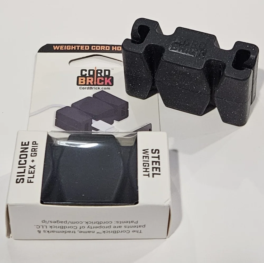(2) CordBricks Weighted Cord Holder Cell Phone Ear Bud Organizer Travel NEW
